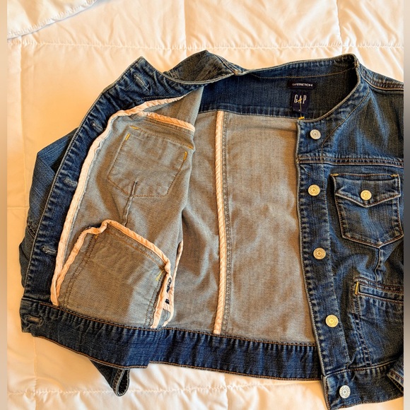 Vintage GAP Stretch Denim Jacket Size Small | Y2K Slightly Cropped | Early 2000s - Picture 10 of 13